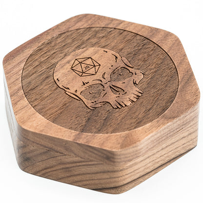 Wooden Dice Case with Magnetic Lid