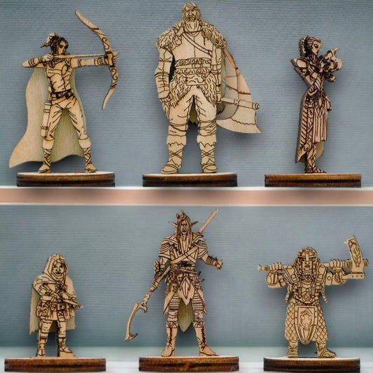 Wood Miniatures for D&D and other TTRPG's